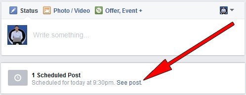How to Schedule a Post on Facebook - Step 3