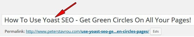 Yoast SEO - Page or Post Title
