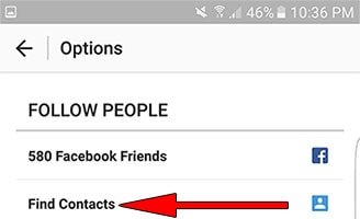 How To Find FB Friends On Instagram - Contacts