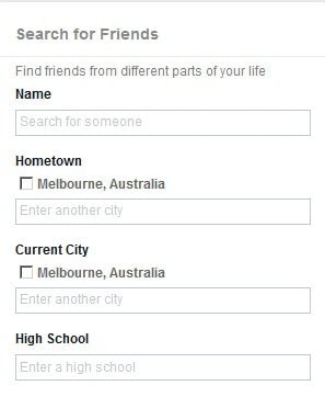 Find FB Friends - By Search