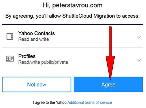 Gmail Import Yahoo Contacts - Allow Access