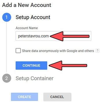 Google Tag Manager - Name Account