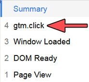 Google Tag Manager - Preview GTM Click