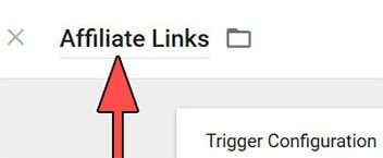 Google Tag Manager - Trigger Name