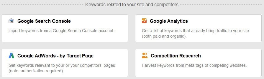 Rank Tracker: Keyword Research - Competitors