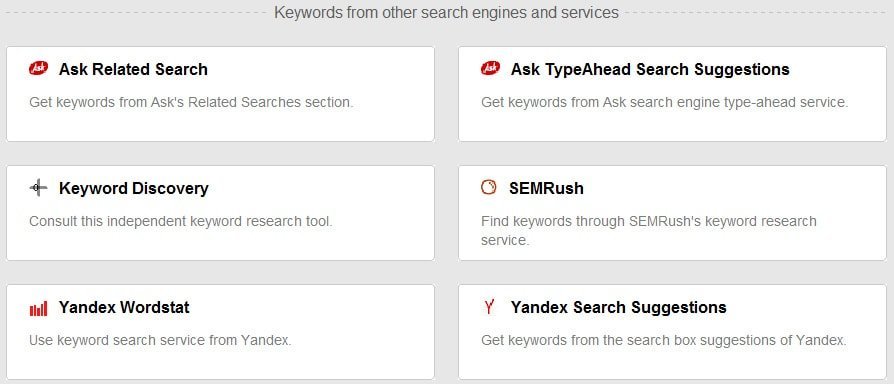 Rank Tracker: Keyword Research - Search Engines